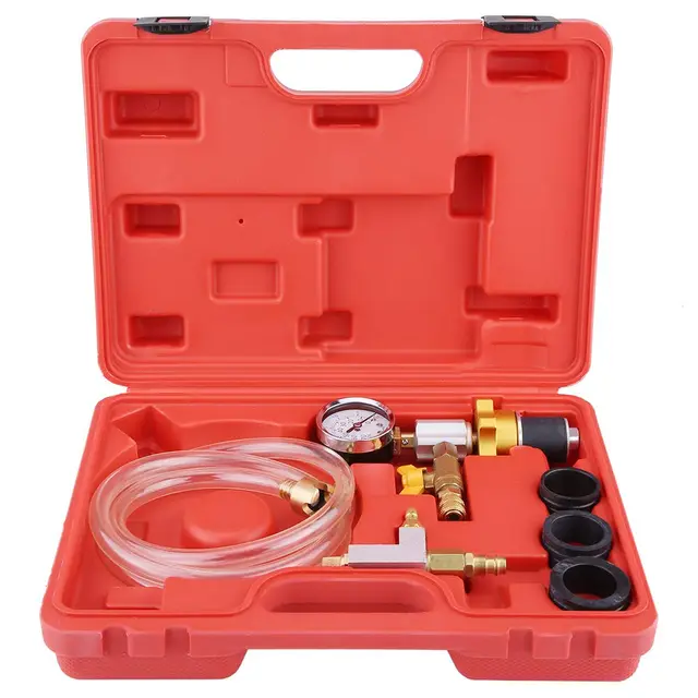Bremsenentlüfter-Vakuumpumpen-Set – 6-teiliges Bremsenentlüftungs-Werkzeugset mit Manometer für Kfz-Tests & Service