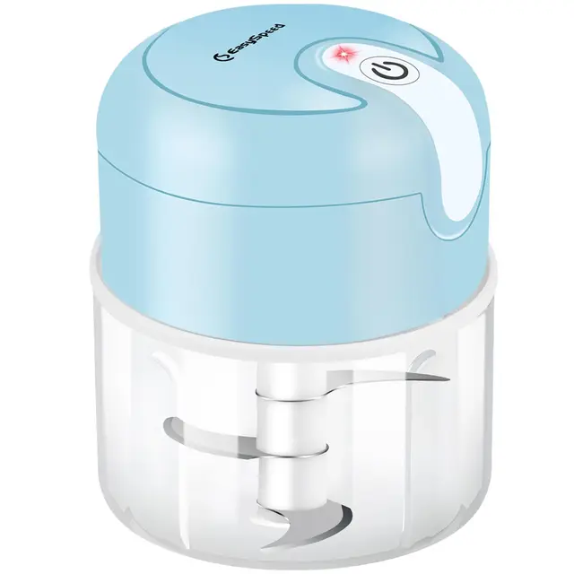 EASYSPEED Hachoir Électrique,Mixeur Blender,Hachoir A Viande Batterie USB Type-C Rechargeable Portable Sans Fil,Convient Pour Les Légumes Et Les Fruits Cuisine Camping Maison, Bleu
