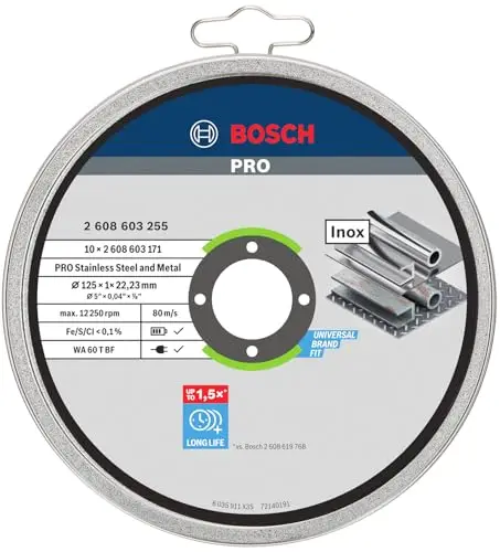 Bosch Disques à Tronçonner Inox