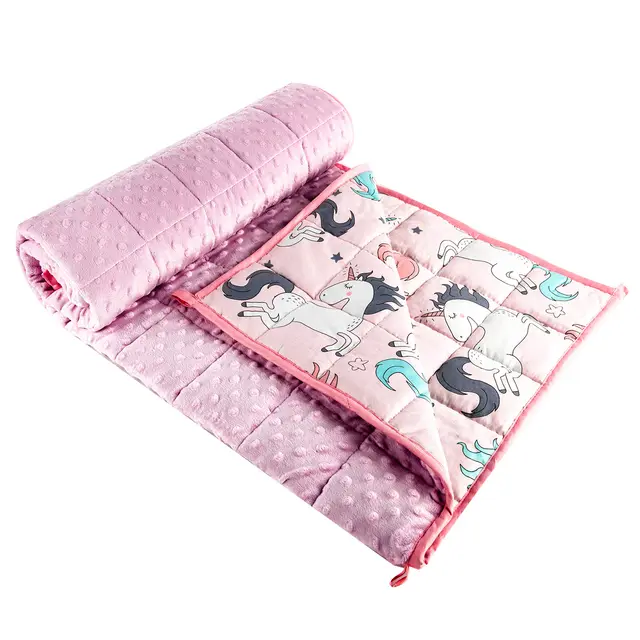 Sleepymoon Couverture Thérapeutique Lestée - Soulage le Stress et l'Anxiété - Rose - 100 x 150 cm - 4 kg