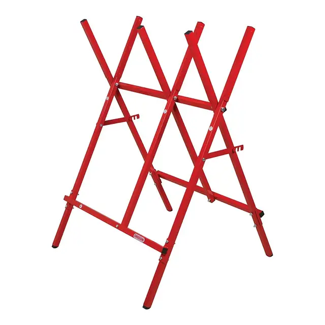 Oregon - Chevalet de Sciage en Acier, Repliable et Ajustable, Bûches de 27 cm de Large Maximum (584145)
