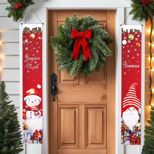 GWHOLE Bannière de Noël extérieure