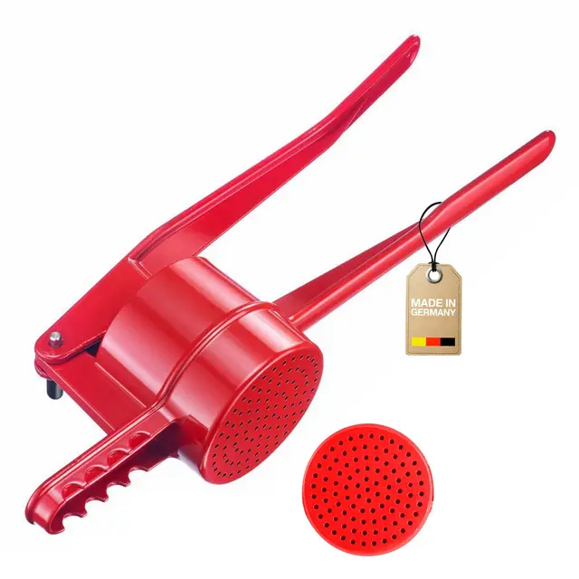 Westmark Presse à Spätzle/Pomme de Terre, avec Trous ronds, en Aluminium Moulé sous Pression, Longueur : 41 cm, Spätzlepress, Rouge, 6110223R