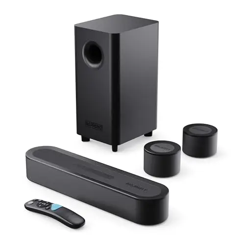 Majority Bowfell Halo Barre de Son TV | 230W Dolby Audio Home Cinema Enceinte TV | 5.1 Enceintes pour Téléviseur avec HDMI eARC | Soundbar Caisson de Basse Filaire | Mini Barre de Son PC Bluetooth