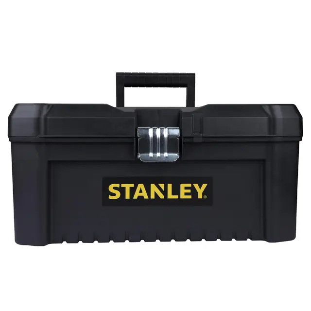 Stanley STST1-75518 Boite À Outils Plastique avec 2 Organiseurs Sur Le Couvercle - Plateau Porte-Outils - Larges Attaches métalliques - Cadenassable - Dimensions: 406mm x 205mm x 195mm Multicolore