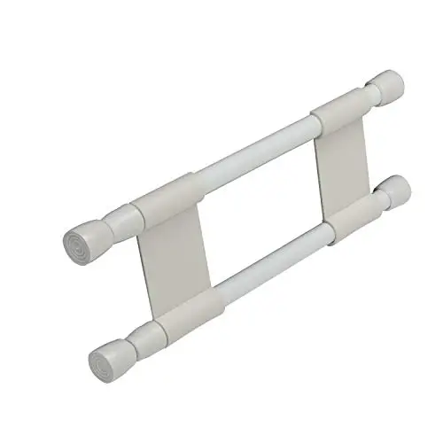 Cartrend 10241 Barres de Maintien Doubles pour sécuriser Les étagères, Les armoires, dans Les caravanes, Les Camping-Cars, Les Maisons, Les Bateaux, Dimensions : 25 à 43 cm