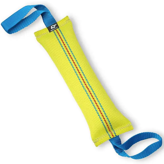 Bull Fit Boudin À Mordre Jouet pour Chien, 30 cm, 2 Anses, en Tuyaux De Lance À Incendie - Dummy Rouleau d'apprentissage Flottant - Robuste Boudin Mordant Chien