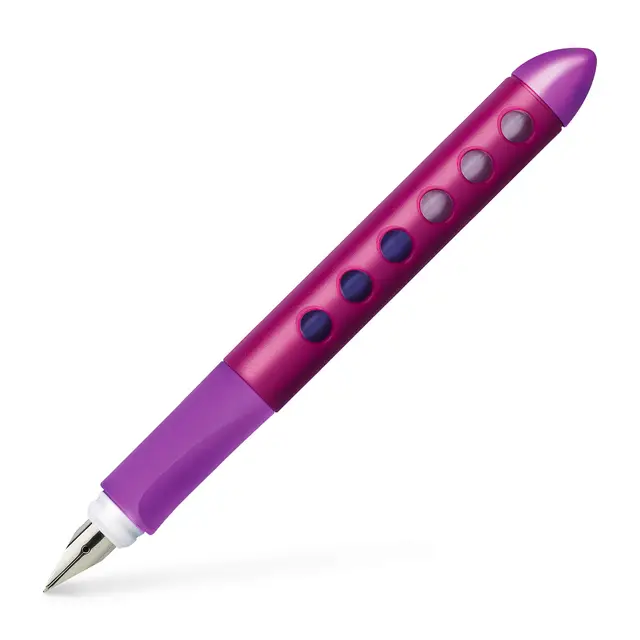 FABER-CASTELL 149848 - Stylo à plume Scribolino, pour gauchers, plume L, mûre, 1 pièce