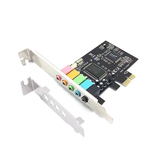 Padarsey Carte Son Interne PCIe 5.1 pour PC, Windows 7, Carte Audio stéréo 3D, Puce CMI8738, Adaptateur PCI Express
