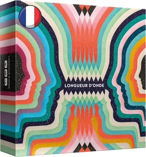 Asmodee - Longueur d'onde - Jeu de Société pour Adultes et Enfants dès 14 Ans - Jeux d'Ambiance de Télépathie et Devinettes - Déduction & Indices - 2 à 12 Joueurs - Version Française - Palm Court