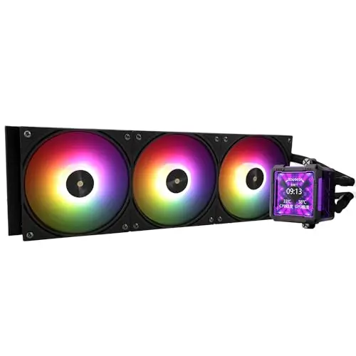 Thermalright FW PRO 360 ARGB Noir 360 mm AIO Refroidisseur liquide pour processeur, écran LCD IPS 2,73" avec résolution 320 x 320, pour AM4/AM5/Intel LGA1700/1851/115X/1200