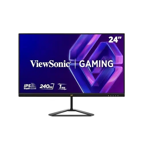 ViewSonic VX2479A-HD-PRO Écran Gaming 24 Pouces, Moniteur de Jeu FHD 1080p, 240 Hz, 1ms MPRT, AMD FreeSync, HDR10, HDMI, DP