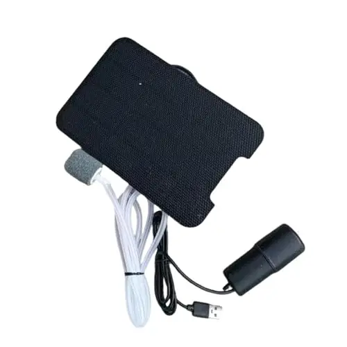 Solarbetriebener Teichbelüfter | Aquarium Sauerstoffanreicherer,Luftpumpe Für Aquarium Sprudler -Für Hobby-Liebhaber Halter Angelfreunde Pflanzenzüchter Gärtner Gartendekorateure Hinterhof Garten Park