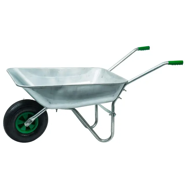WERKA PRO Brouette en Acier galvanisé avec Roue gonflée