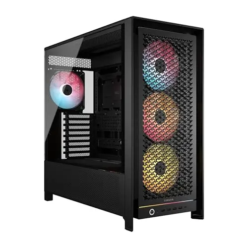 CORSAIR Frame 5000D RS ARGB Boîtier Modulaire Mid-Tower à Haut Débit d'air – 4X Ventilateurs RS Pré-Installés, Système de Support pour Ventilateur InfiniRail – Noir