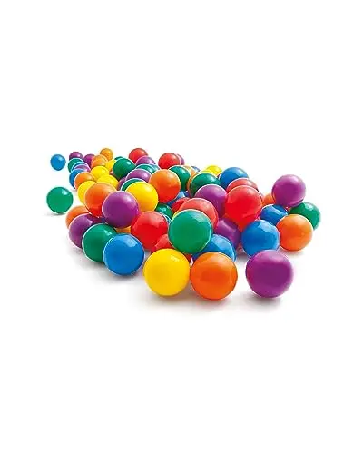 Intex - 49602NP - Sac De 100 Balles Multicolores Diam 6,5Cm, Multicolored (Assorted)