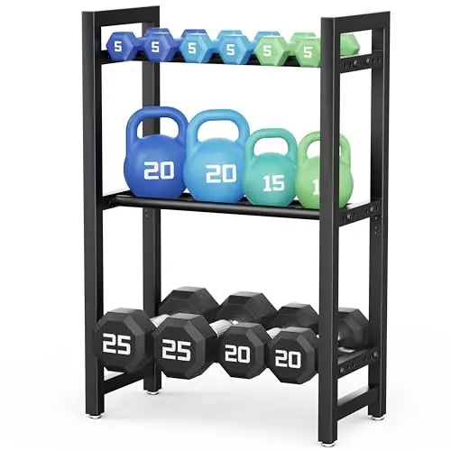 Josmimic DR-3TIER Rack de Rangement Haltères