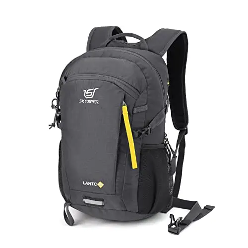 SKYSPER Sac à Dos de Randonnée Ultraléger Sac à Dos avec Système de Ventilation et D'hydratation Dorsale Sac à dos de Trekking en Polyester Respirant 3D Air Mesh Camping en Plein Air