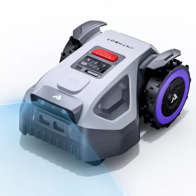 ANTHBOT M5 Robot Tondeuse sans Fil — 550 m² (Max. 700 m²), avec Navigation RTK et Double Vision, système d'évitement d'obstacles par IA, Commande Via Application