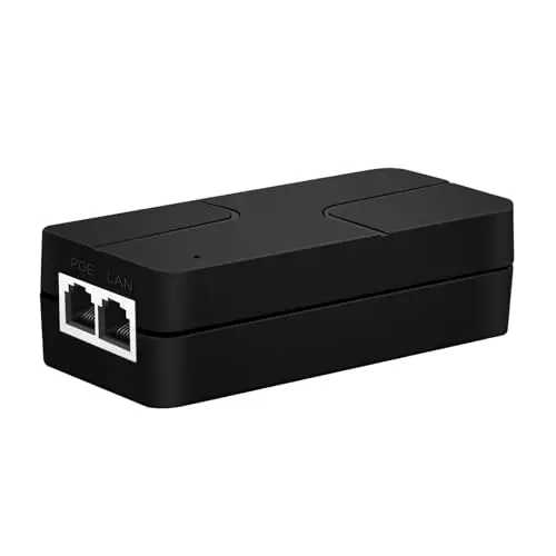 Injecteur PoE+ 2,5 G 30 W Non-PoE to PoE Adaptateur avec 2 ports RJ-45 - 100/1000/2500 Mbps, IEEE 802.3af/at Compliant, Plug & Play, distance jusqu'à 100 m, idéal pour les téléphones IP