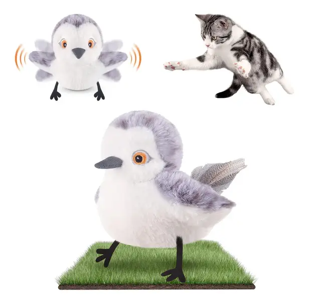 migipaws oiseau battant jouet chat