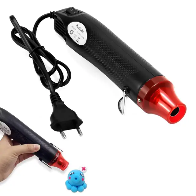Mini Décapeur Thermique,Pistolet Thermique,220 V 300 W,Pistolet à Air Chaud Portatif,Convient pour les Projets de Bricolage,le Gainage Thermorétractable,le Gaufrage et le Séchage de la Peinture