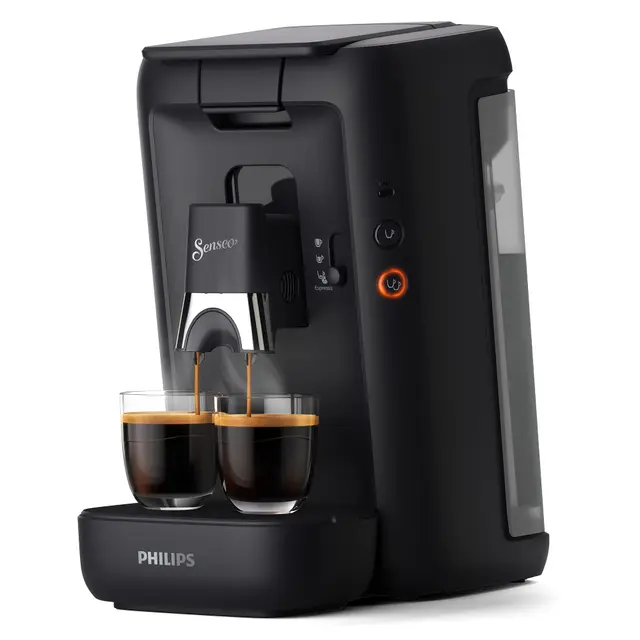 Philips Senseo Maestro CSA260/60 Cafetière à dosettes avec sélection de l'intensité du café et fonction mémo, réservoir d'eau de 1,2 litre, produit vert, noir