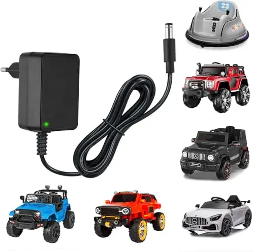 Chargeur 12V pour Voiture électrique d'enfant, Chargeur 12V 1A pour Voiture électrique d'enfant Ride on Toys Motorcycle Moto SUV ATV Car Une variété de Voitures électriques Connecteur 5,5 mm x 2,1mm