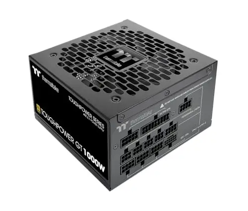 Thermaltake Toughpower GT 1000W | ATX 3.1 | Connecteur PCIe 5.1 12V 2x6 | Fonction Smart Zero Ultra-silencieuse | Câbles à Profil Bas | Certification 80+ Gold | Modulaire | Noir