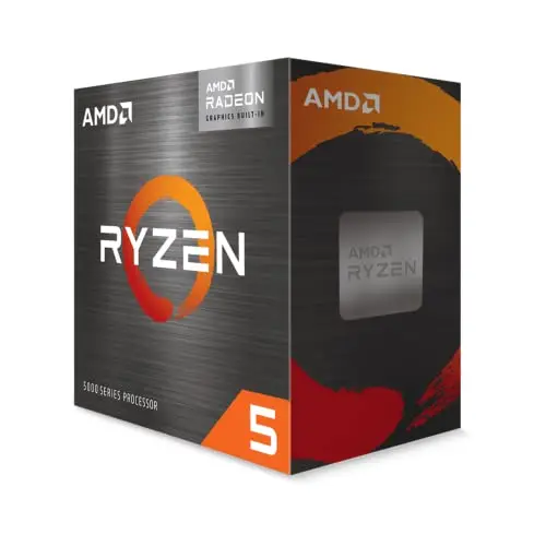AMD Ryzen 5 5600G Processeur (Radeon Graphique Intégré, 6 Coeurs/12 Threads, 65W TDP, Socket AM4, Cache 19Mo, jusqu'à 4,4Ghz Fréquence Boost, Ventilateur wraith Stealth)