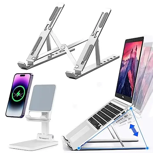 Support Ordinateur Portable Bureau Support PC Portable Laptop Stand Support PC Ventilé Pour Ordinateur Porte Ordinateur Portable Support Ordinateur Portable 17 pouces Support Pour Macbook Pro ipad
