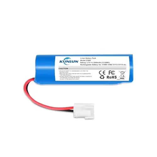 KUNLUN 3500mah Batterie de Remplacement pour Leifheit Dry & Clean 51000 51002, 51113, 51114, Fenstersauger