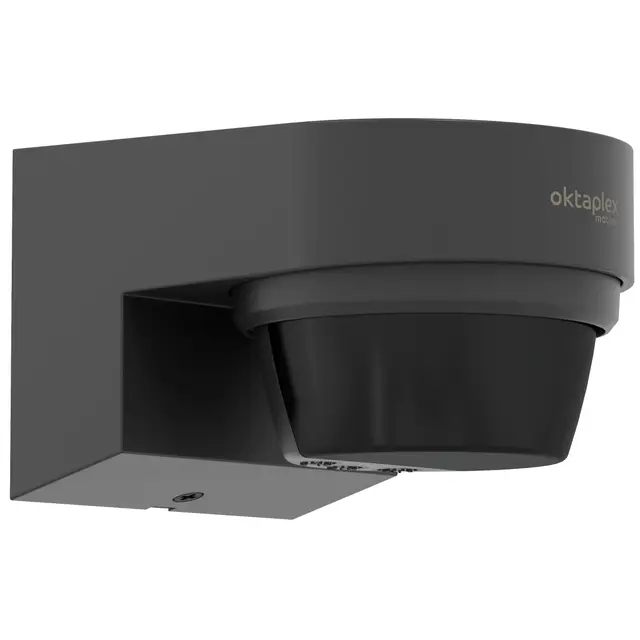 Oktaplex Eva Détecteur de Mouvement pour l'extérieur 12 m / 240° Capteur de Mouvement Infrarouge Apparent IP65 Capteur de Mouvement Anthracite