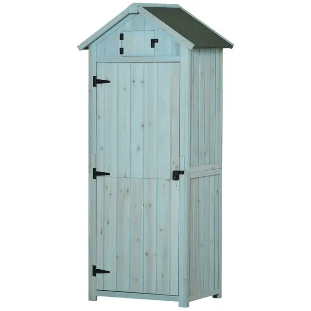 outsunny armoire jardin bois chalet