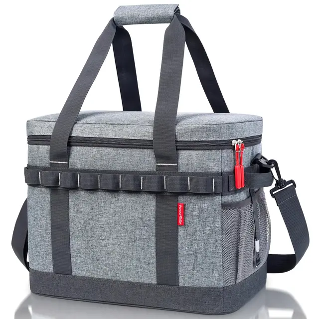 Sac Isotherme 30L, 12 Heures Refroidissement, Grand Glaciere Souple Isotherme Portable pour Repas Homme & Femme avec Plusieurs Poignées, pour Pique-Nique, Camping, Voiture, Plage