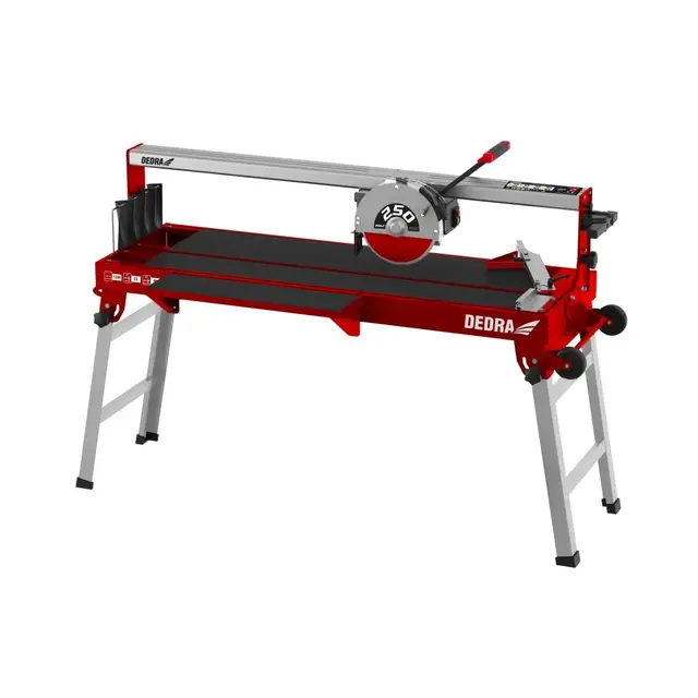DEDRA Coupe-carreaux 1200 W, longueur de coupe 1200 mm, 2990 tr/min, pour couper et traiter avec précision des matériaux céramiques, laser, fonction immersion, travail humide