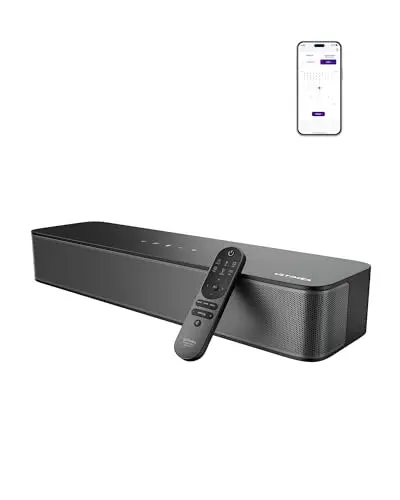 ULTIMEA 2.1ch Barre de Son TV Tout-en-Un, Puissance Crête 132W, Caisson de Basses Intégré, Barre de Son PC/Jeux, App Contrôle, 16 Pouces Haut-parleurs, BT 5.4, Opt/AUX/Montage Mural, Poseidon M20 Pro