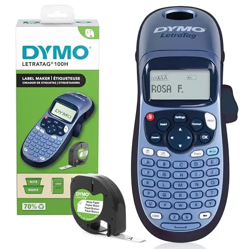 DYMO LetraTag LT-100H étiqueteuse portative | Imprimante d'étiquettes Autocollant Thermique sans Encre | avec Clavier ABC
