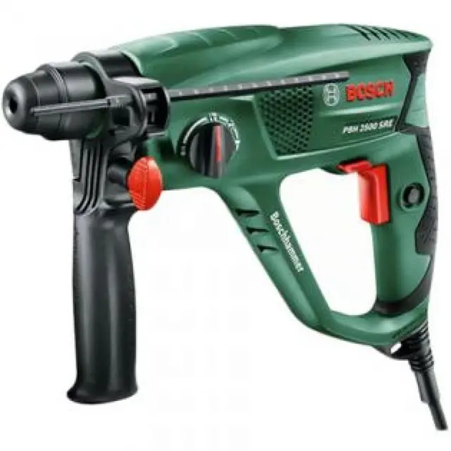 Bosch Home and Garden Perforateur "Universal" PBH 2500 SRE avec coffret (mandrin automatique + set de 6 forets SDS-plus) 0603344402 Vert