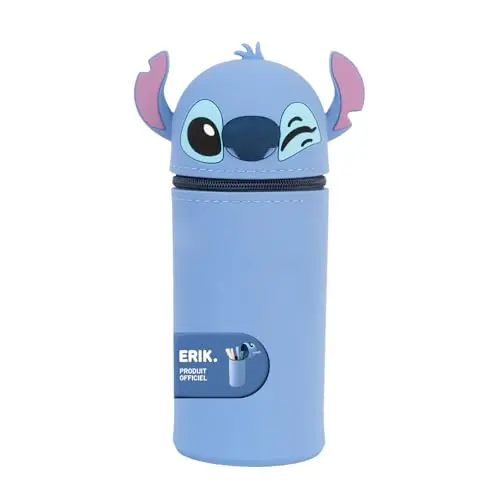 Grupo Erik - Trousse Disney, Stitch - Extensible en Silicone | Trousse Scolaire Originale, Fournitures de Bureau et Scolaires, Licence Officielle