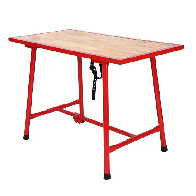 Établi Pliable Table d’Atelier Pliante Surface de Montage 120x62,5 cm Table de Travail Bois