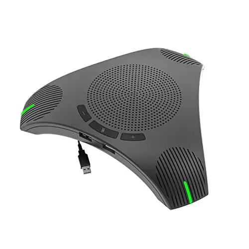 Octopus Haut-Parleur & Microphone de conférence téléphonique Microphone omnidirectionnel à 360 ° Plug and Play USB pour la Salle de réunion ou Le Bureau de télétravail