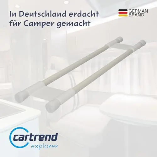 Cartrend 10242 Barres de Maintien Doubles pour sécuriser Les étagères, Les armoires, dans Les caravanes, Les Camping-Cars, Les Maisons, Les Bateaux, Dimensions : 41 à 71 cm
