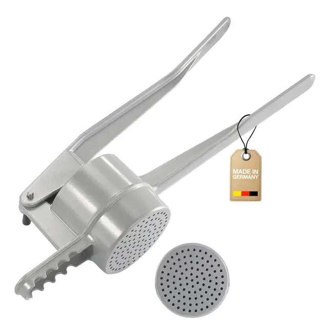 Westmark Presse à spätzle/pommes de terre, à trous ronds, aluminium moulé sous pression, longueur : 41 cm, presse à spaetzle, argent, 61102260