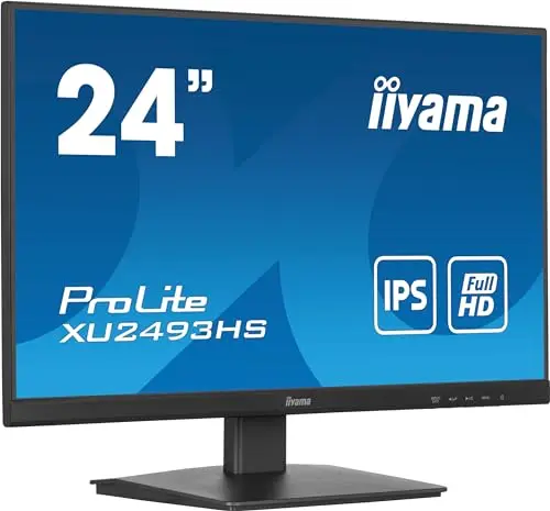 ecran iiyama XU2493HSU-B6 23.8" Prolite, Ultra Mince, IPS, 1920x1080 @100Hz, 1 ms, 250cd, HDMI/DP, Haut-parleurs, VESA, i-Style Colour, TCO