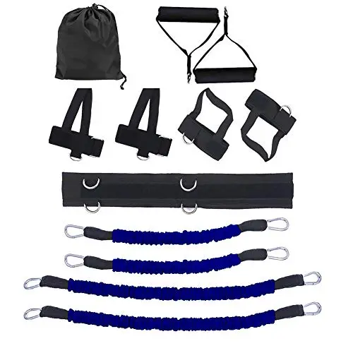 WANGQI Bandes de fitness Sling Trainer, Set de bandes elastiques de résistance pour la maison, la gym, les jambes, la taille, les jambes, la boxkick