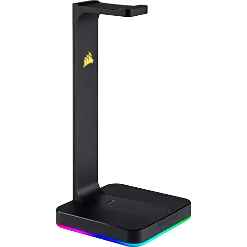 Corsair ST100 RGB Support pour casque avec son surround 7.1 3,5 mm et 2 ports USB 3.0