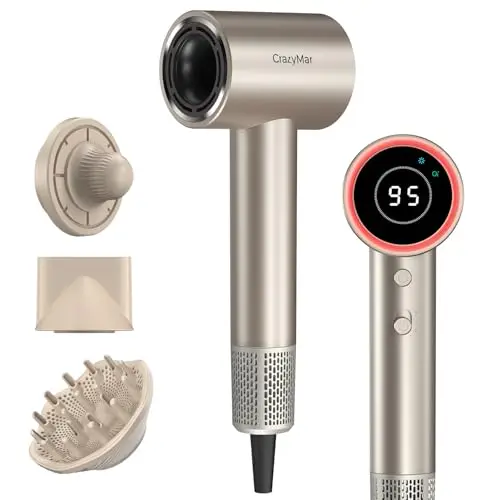 CrazyMar Sèche-cheveux ionique 1800W