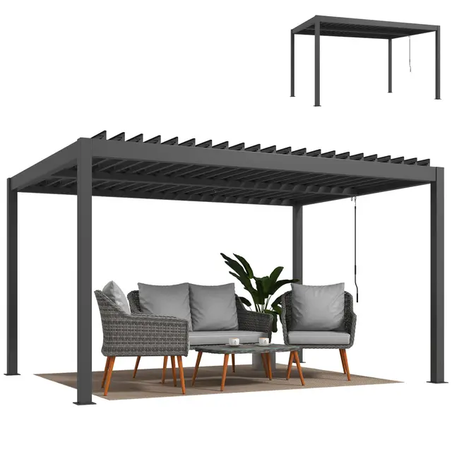 Outsunny Pergola aluminium 4x3m
