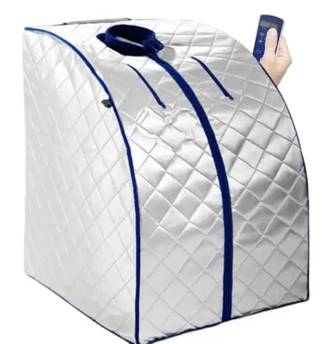 Sauna infrarouge portable XL extra large, 1000W, pliable et chauffant, installation rapide, usage intérieur maison bien-être, XL Deluxe Brand
